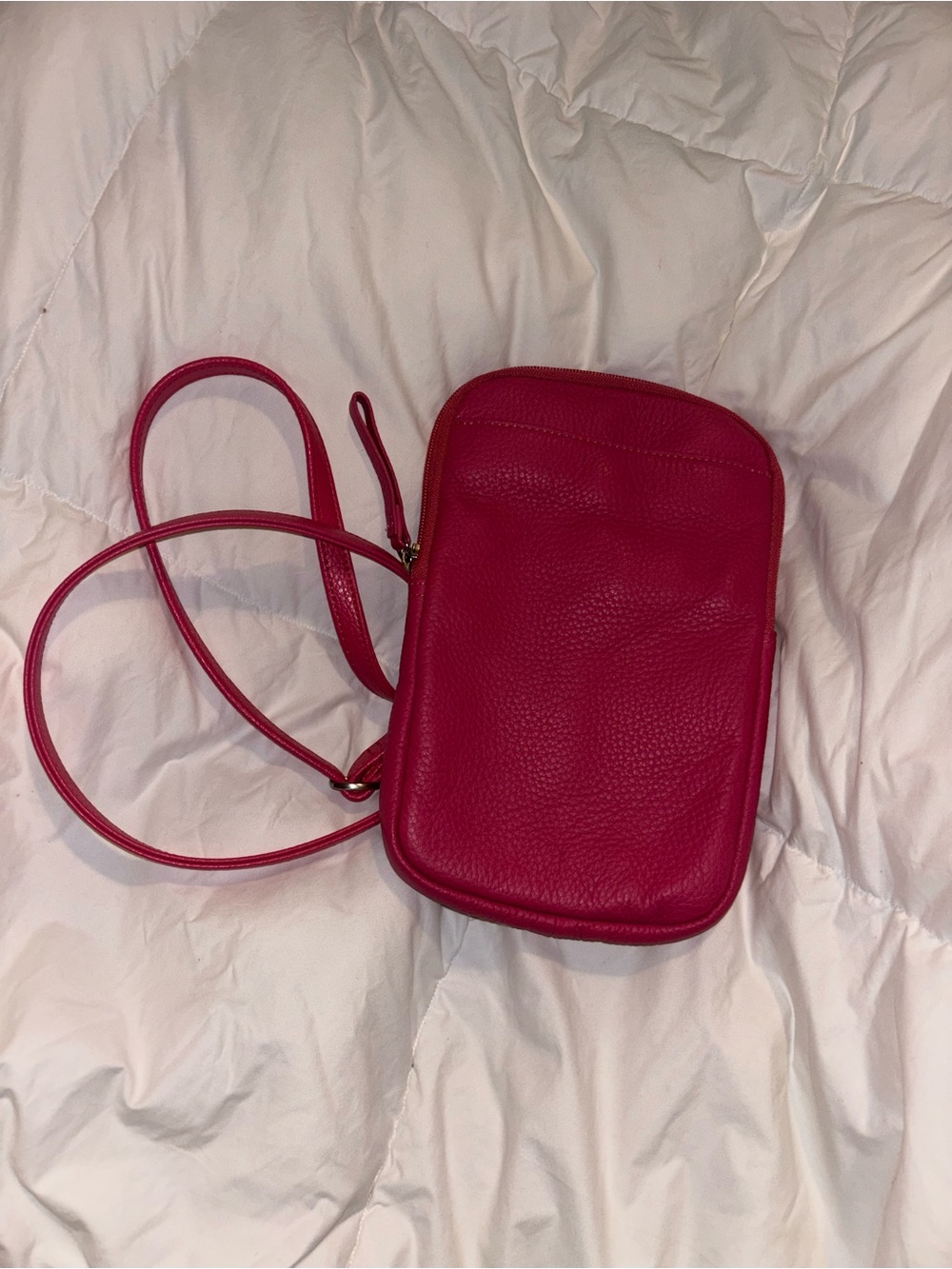 Coldwater Creek Pink Genuine Leather Crossbody Bag